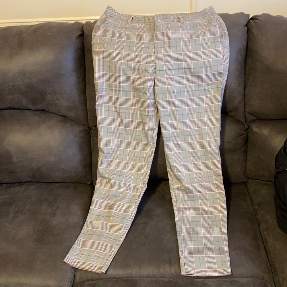 Plaid dress pants